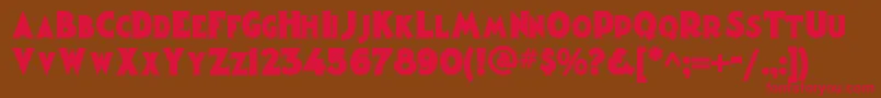 Magiclanternnf Font – Red Fonts on Brown Background