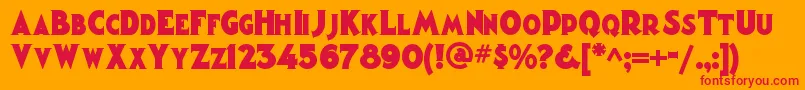 Magiclanternnf Font – Red Fonts on Orange Background