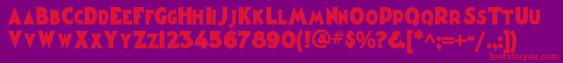 Czcionka Magiclanternnf – czerwone czcionki na fioletowym tle