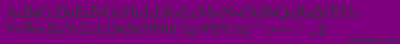 フォントMarcoPoloSc – 紫の背景に黒い文字