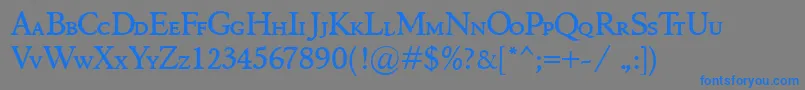 MarcoPoloSc Font – Blue Fonts on Gray Background