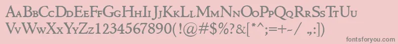 MarcoPoloSc Font – Gray Fonts on Pink Background