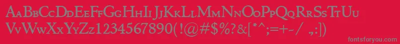 MarcoPoloSc Font – Gray Fonts on Red Background