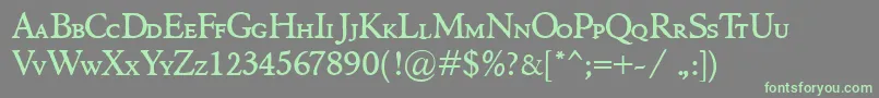 MarcoPoloSc Font – Green Fonts on Gray Background