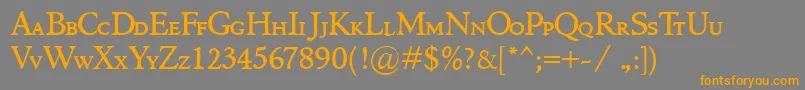 MarcoPoloSc Font – Orange Fonts on Gray Background