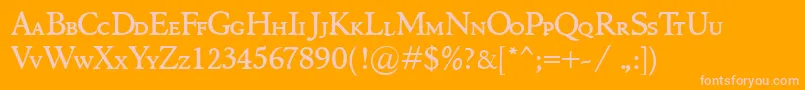 MarcoPoloSc Font – Pink Fonts on Orange Background