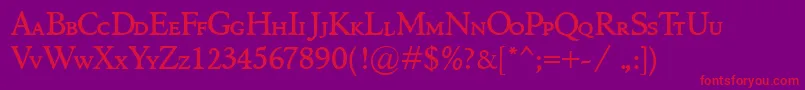 MarcoPoloSc Font – Red Fonts on Purple Background