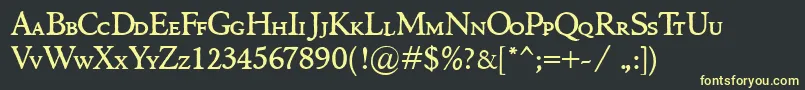 MarcoPoloSc Font – Yellow Fonts on Black Background