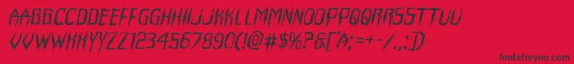 Horroroidexpandital Font – Black Fonts on Red Background