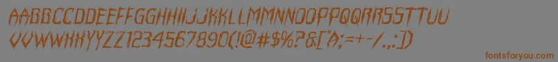 Horroroidexpandital Font – Brown Fonts on Gray Background