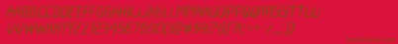 Horroroidexpandital Font – Brown Fonts on Red Background