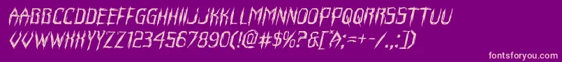 Horroroidexpandital Font – Pink Fonts on Purple Background