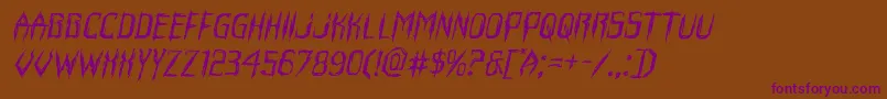 Horroroidexpandital Font – Purple Fonts on Brown Background