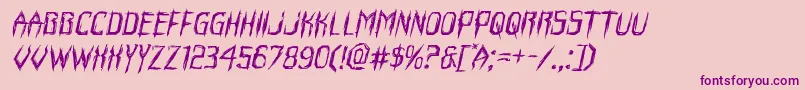 Horroroidexpandital Font – Purple Fonts on Pink Background