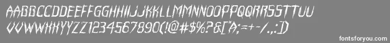 Horroroidexpandital Font – White Fonts on Gray Background