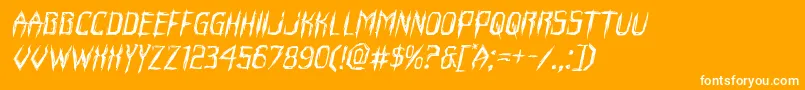 Horroroidexpandital Font – White Fonts on Orange Background