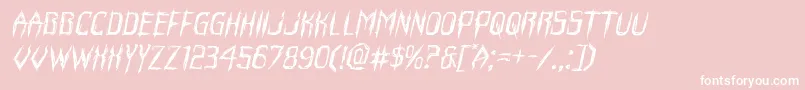 Horroroidexpandital Font – White Fonts on Pink Background