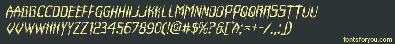 Horroroidexpandital Font – Yellow Fonts on Black Background