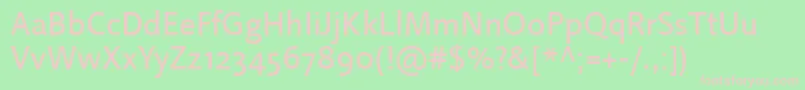 LinotypeProjektRegular Font – Pink Fonts on Green Background