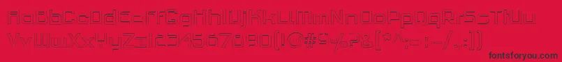 PfhaussquareproLightoutline Font – Black Fonts on Red Background