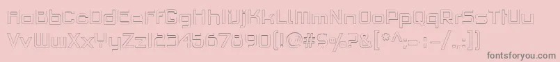 PfhaussquareproLightoutline Font – Gray Fonts on Pink Background