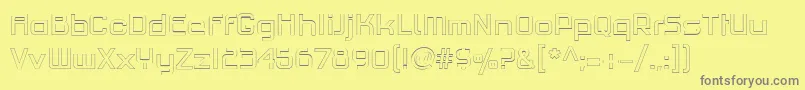 PfhaussquareproLightoutline Font – Gray Fonts on Yellow Background