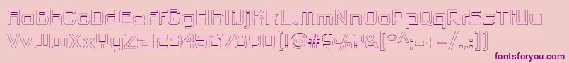 PfhaussquareproLightoutline Font – Purple Fonts on Pink Background