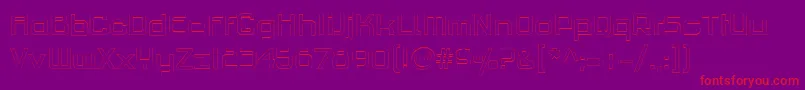 PfhaussquareproLightoutline Font – Red Fonts on Purple Background
