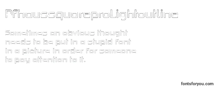 PfhaussquareproLightoutline Font