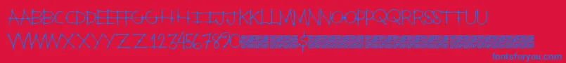 Heavengate Font – Blue Fonts on Red Background