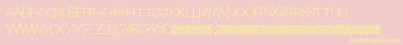 Heavengate Font – Yellow Fonts on Pink Background