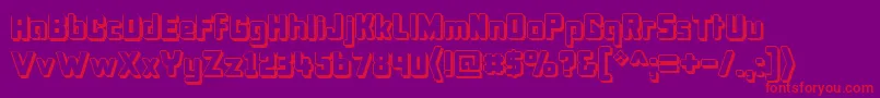 BonkOffset Font – Red Fonts on Purple Background