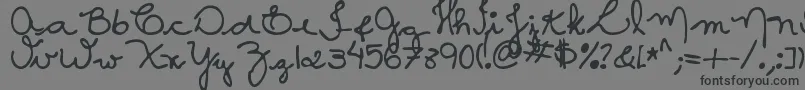 MtfCaMaura Font – Black Fonts on Gray Background