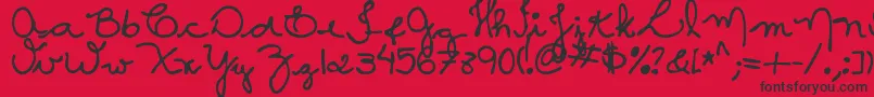 MtfCaMaura Font – Black Fonts on Red Background