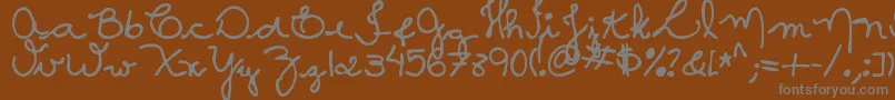 MtfCaMauraフォントについての詳細 フォントMtfCaMaura – 茶色の背景に灰色の文字