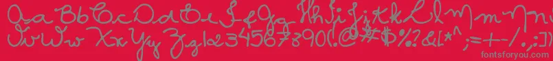 MtfCaMaura Font – Gray Fonts on Red Background