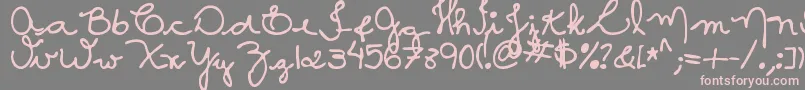 MtfCaMaura Font – Pink Fonts on Gray Background