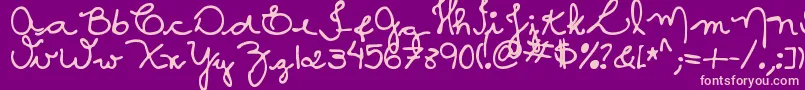MtfCaMaura Font – Pink Fonts on Purple Background