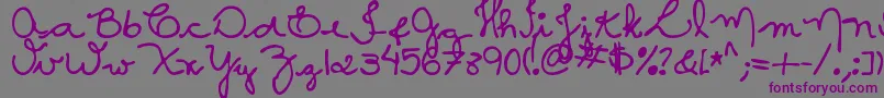 MtfCaMaura Font – Purple Fonts on Gray Background