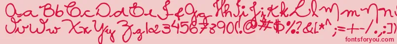 MtfCaMaura Font – Red Fonts on Pink Background