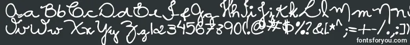 フォントMtfCaMaura – 黒い背景に白い文字