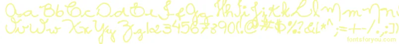 MtfCaMaura Font – Yellow Fonts on White Background