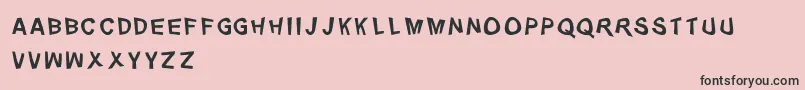 Distorty Font – Black Fonts on Pink Background