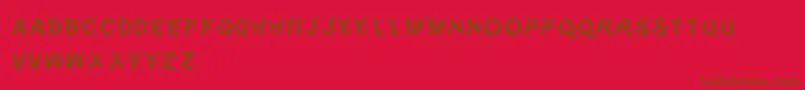 Distorty Font – Brown Fonts on Red Background