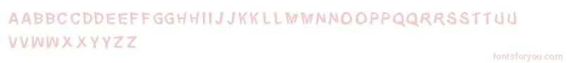 Distorty Font – Pink Fonts on White Background