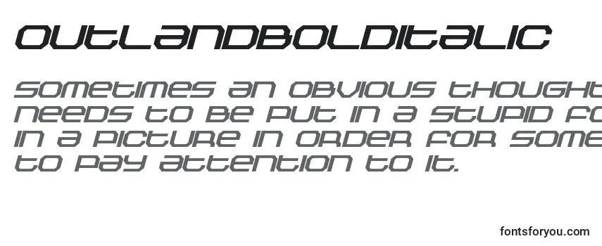 OutlandBoldItalic Font