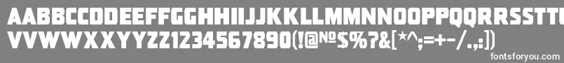 Pressboardregular Font – White Fonts on Gray Background
