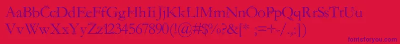 GiftWrapped Font – Purple Fonts on Red Background
