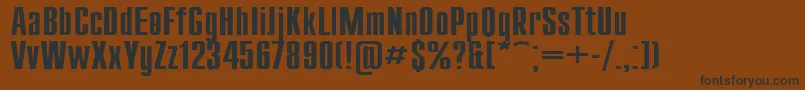 Compact130 Font – Black Fonts on Brown Background