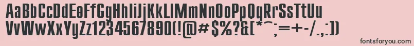 Compact130 Font – Black Fonts on Pink Background